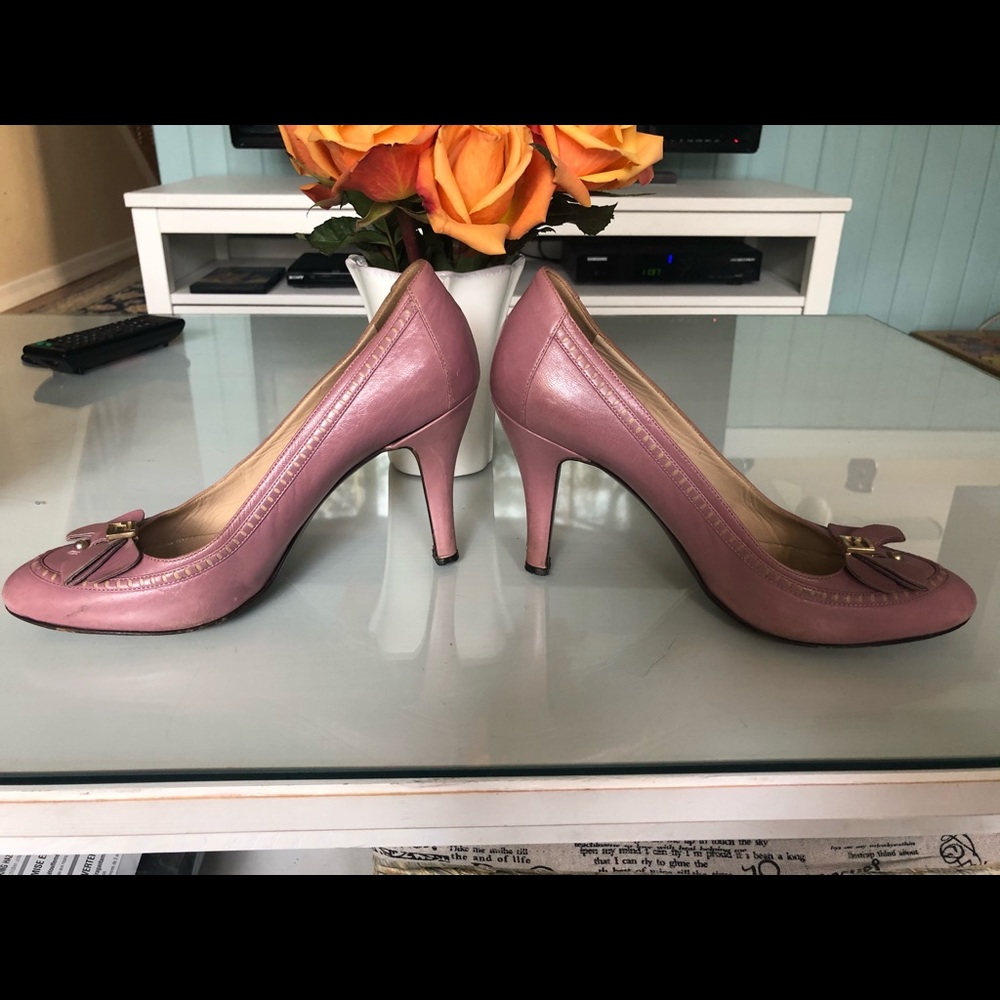 Blush Fendi Bow Pumps